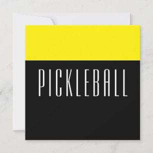 おもしろいブラックイエローカラーブロックPICKLEBALL Greeting シーズンカード