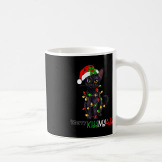 おもしろいブラックキャットキメリースミアスクリスマスパジャマスクリッツム コーヒーマグカップ