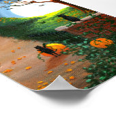 おもしろいブラックキャットハ幽霊のよく出るウスツリーズ制作 ポスター (角)