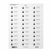 おもしろいブラックキャットマイオウィクリスマスツリー差出人住所 ラベル (フルシート)