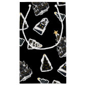 おもしろいブラックキャットマイオウィクリスマスツリー スモールペーパーバッグ (裏面)