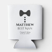 おもしろいブラックタイ花婿介添人結婚ズフォームクーラーボックス 缶クーラー (裏面)