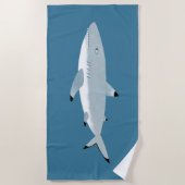 おもしろいブラックティップリーフシャーク ビーチタオル (正面)