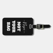 おもしろいブラックノーペノウザーズバッグ文字 ラゲッジタグ (正面横)