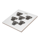 おもしろいブラックラブラドールレトリエバードッグ名前をカスタムする タイル (側面)