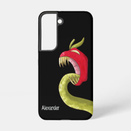 おもしろいブラックレッドモンスターフルーツ SAMSUNG GALAXY S22ケース