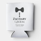 おもしろいブラック結婚タイグルームズフォームクーラーボックス 缶クーラー (正面)