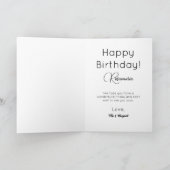 おもしろいブラック金ゴールドグリッター80番目の誕生日カード カード (内部)