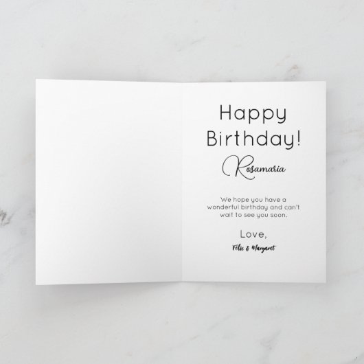 おもしろいブラック金ゴールドグリッター80番目の誕生日カード カード (内部)