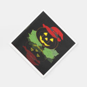 おもしろいブラック&オレンジハローウィンパーティ スタンダードランチョンナプキン (角)