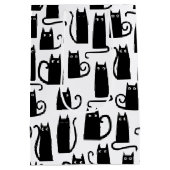 おもしろいブラック ミディアムペーパーバッグ (裏面)