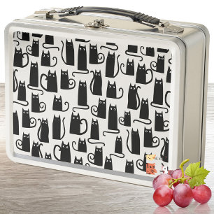 おもしろいブラック メタルランチボックス