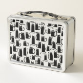 おもしろいブラック メタルランチボックス (裏面)