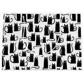 おもしろいブラック ラージペーパーバッグ (正面)