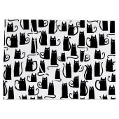 おもしろいブラック ラージペーパーバッグ (裏面)