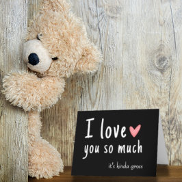 おもしろいブラック、愛してるよ バレンタインデーのカード シーズンカード