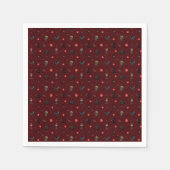 おもしろいブルゴーニュエリーハロウィンパターン スタンダードカクテルナプキン (正面)