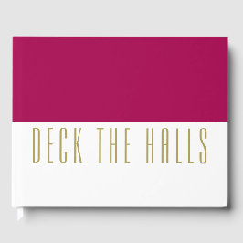 おもしろいブルゴーニュ白いカラーブロック「DECK THE HOLES」 ゲストブック