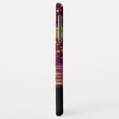 おもしろいブルゴーニュ金ゴールドグリッタースクリプトモノグラムの Case-Mate iPhoneケース (裏面/左)