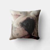 おもしろいブルドッグ煮崩れ顔 クッション (裏面)