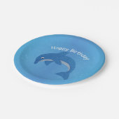 おもしろいブルドルフィンジャンプのような輝き誕生日 ペーパープレート (アングル)