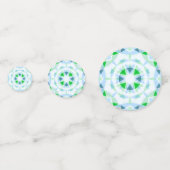 おもしろいブルーかわいらしグリーンバースデーパーティー魔法スター コンフェッティ (裏面)