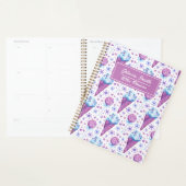 おもしろいブルーとパープルのアイスクリームと棒つきキャンデー プランナー手帳 (ディスプレー)