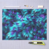 おもしろいブルーとパープルのフェイクモンスターファーテクスチャ 薄葉紙 (クラフト)