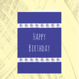 おもしろいブルーとホワイト誕生日 カード