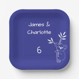 おもしろいブルーオーストラリアアニマルズツイン6誕生日 ペーパープレート