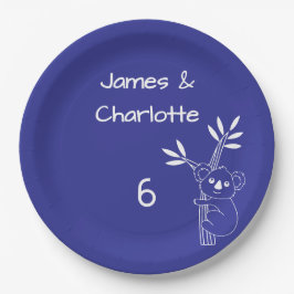 おもしろいブルーオーストラリアアニマルズツイン6誕生日 ペーパープレート