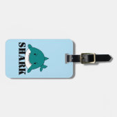おもしろいブルーサメ ラゲッジタグ (正面横)