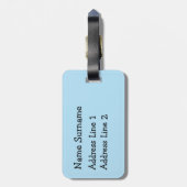 おもしろいブルーサメ ラゲッジタグ (裏面縦)