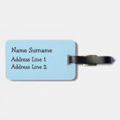 おもしろいブルーサメ ラゲッジタグ (裏面横)