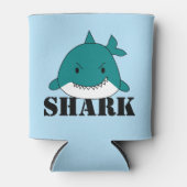 おもしろいブルーサメ 缶クーラー (正面)