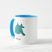 おもしろいブルーシャークパーソナライズされた マグカップ (正面左)