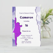 おもしろいブルーダンスパーティー16番目の誕生日招待状 招待状 (スタンド正面)
