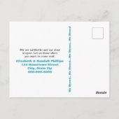 おもしろいブルードアサボテン私たちは発表を移動 ポストカード (裏面)