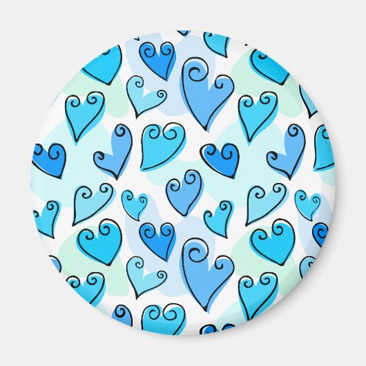 おもしろいブルーバレンタインのハート磁石 マグネット (正面)