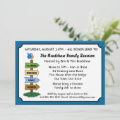 おもしろいブルーバードファミリー懇親会招待状 招待状 (スタンド正面)