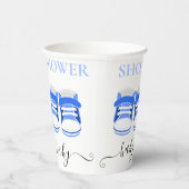 おもしろいブルーベビーシューズ赤ちゃんシャワー 紙コップ (右)