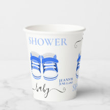 おもしろいブルーベビーシューズ赤ちゃんシャワー