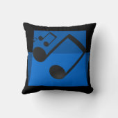 おもしろいブルーミュージックノート クッション (裏面)