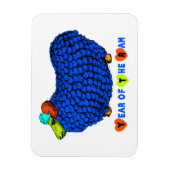 おもしろいブルーラム中国の年〔占星術の〕十二宮図Pマグネット マグネット (縦)