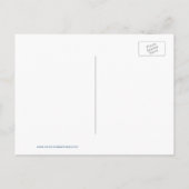 おもしろいブルー水玉模様パーティーまたは懇親会日付の保存 案内ポストカード (裏面)