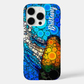 おもしろいブルー海オレンジ海クラゲのスクリプト名 Case-Mate iPhoneケース (裏面)