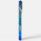 おもしろいブルー海オレンジ海クラゲのスクリプト名 Case-Mate iPhoneケース (裏面 / 右)