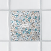 おもしろいブルー タイル