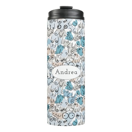 おもしろいブルー タンブラー (正面)