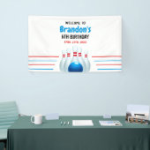 おもしろいブルー&レッドボーリングキッズ6誕生日 横断幕 (トレードショー)